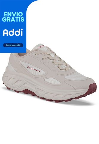 Tenis Trail Running Kimeq Beige Croydon Para Mujer Croydon