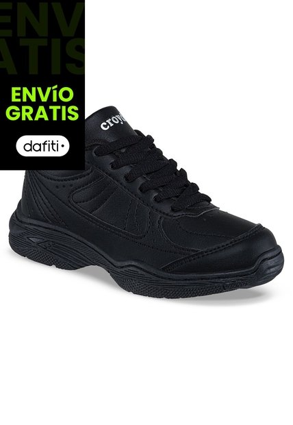Tenis Colegial 10 New Negro Para Niño Y Niña Croydon