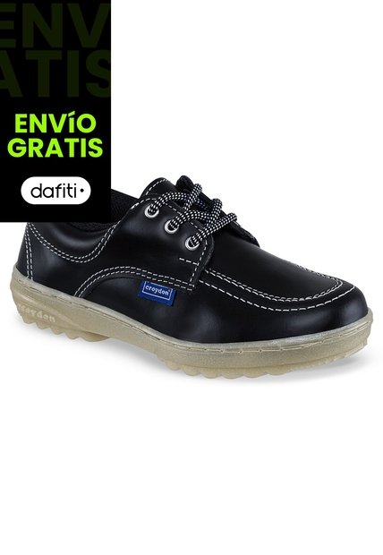Zapatos Escolares Leader Negro Para Niña Y Niño Croydon