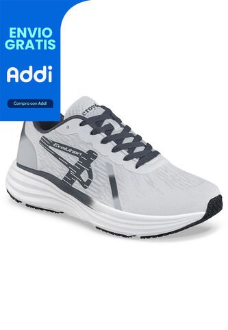 Tenis Running Rezon Blanco-Gris Croydon Para Hombre Croydon