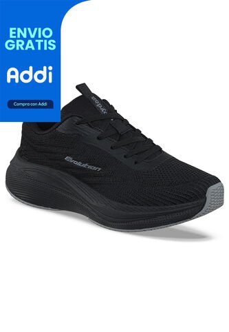 Tenis Running Yebar Negro-Negro Croydon Para Hombre Croydon