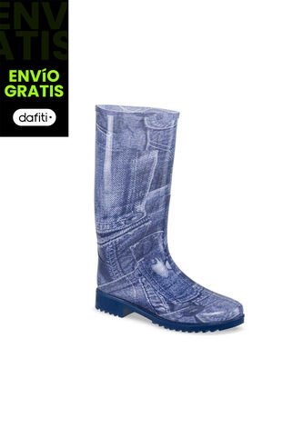 Botas Lluvia Tiffany Estampada Crisan Azul Para Mujer Croydon Croydon