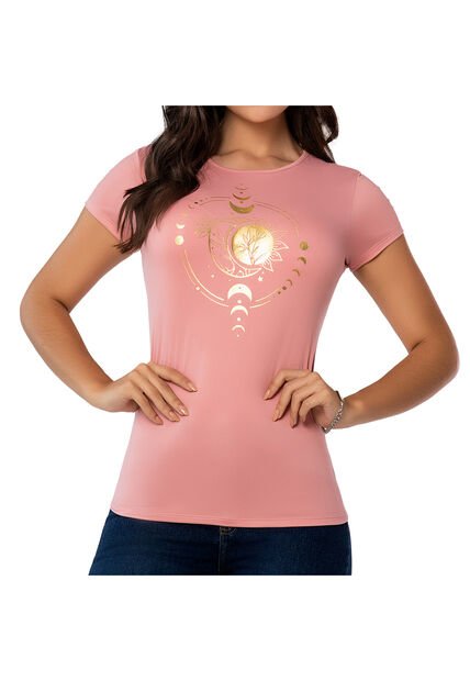 Camiseta Luna Rosa Para Mujer Croydon