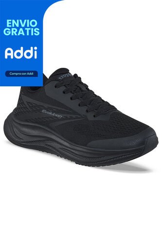 Tenis Running Linor Negro-Negro Croydon Para Mujer Croydon