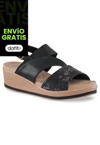 Sandalias Tacón Whitni Negro Croydon Para Mujer Croydon