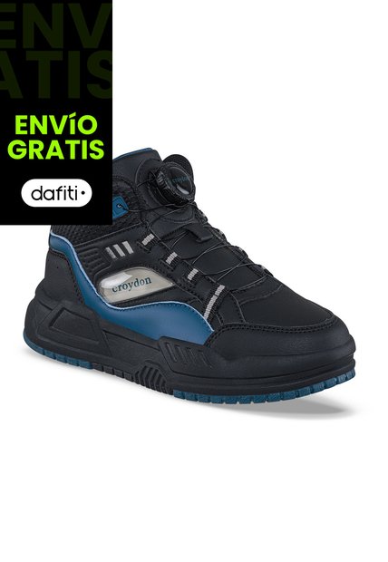 Tenis Urbanos Fomas Negro Croydon Para Niño