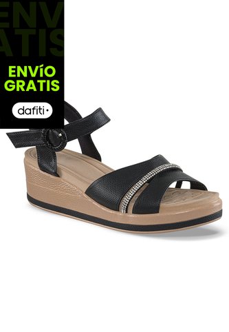 Sandalias Tacón Genoveva Negro Croydon Para Mujer Croydon