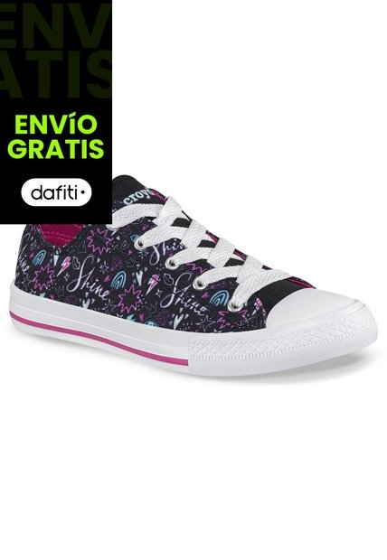 Tenis Casuales Portia Bajo Negro Croydon Para Niña