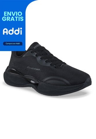 Tenis Running Zacol Negro-Negro Croydon Para Hombre Croydon