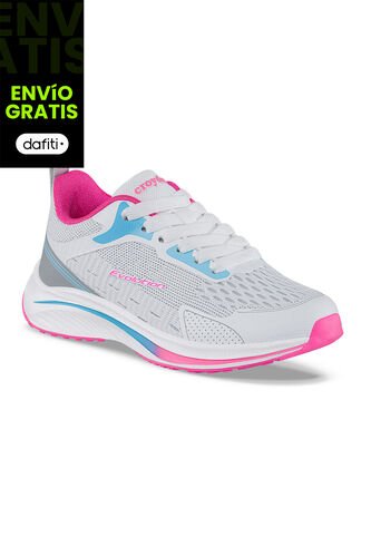 Tenis Running Tixmar Blanco-Fucsia Para Niña Croydon Croydon
