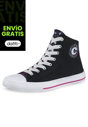Botines Bubbie Alto Negro Croydon Para Niña Croydon