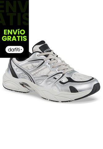 Tenis Urbanos Argame Gris-Negro Croydon Para Mujer Croydon