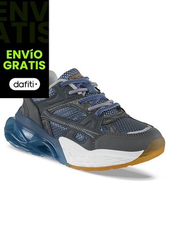 Tenis Urbanos Delzar Gris-Azul O Croydon Para Niño Croydon