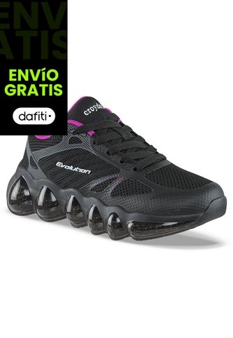 Tenis Running Sitalo Negro-Fucsia Croydon Para Niña Croydon