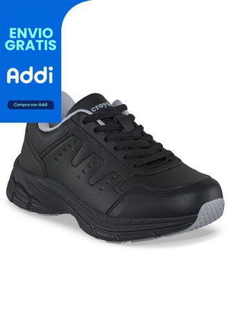 Tenis Colegio Rezol C Negro Croydon Para Niño Y Niña Croydon