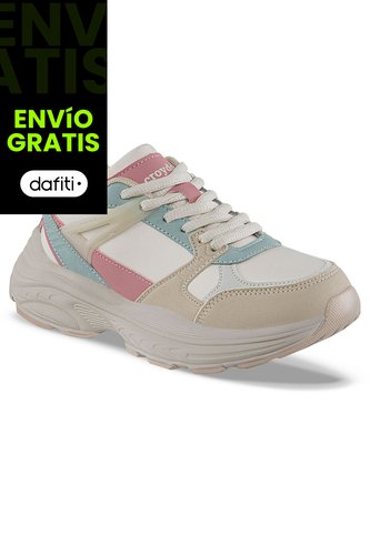 Tenis Urbanos Dosher Beige-Rosa Croydon Para Niña Croydon