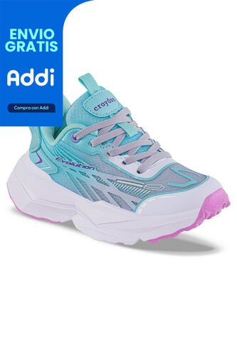 Tenis Running Mupira Azul-Lila Croydon Para Niña Croydon