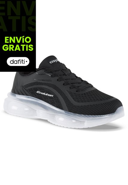 Tenis Running Lumo Negro Croydon Para Mujer