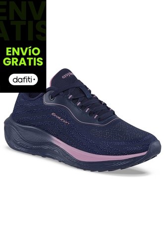 Tenis Running Seph Azul Osc-Fucsia Croydon Para Mujer Croydon