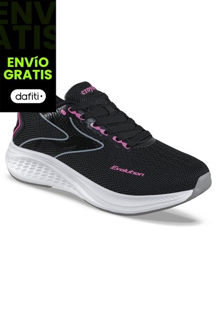Tenis Running Bagol Negro Croydon Para Mujer