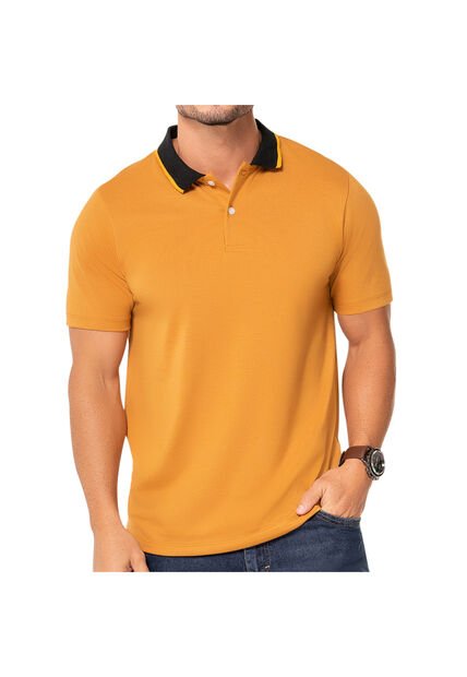 Camiseta Polo Felipe Ocre Para Hombre Croydon