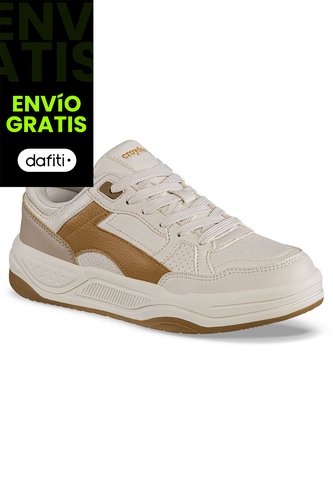 Tenis Urbanos Derme Beige-Café Croydon Para Mujer Croydon