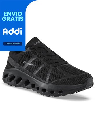 Tenis Running Garyk Negro-Negro Croydon Para Hombre Croydon