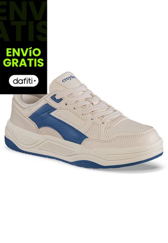 Tenis Urbanos Derme Beige-Azul Croydon Para Mujer Croydon