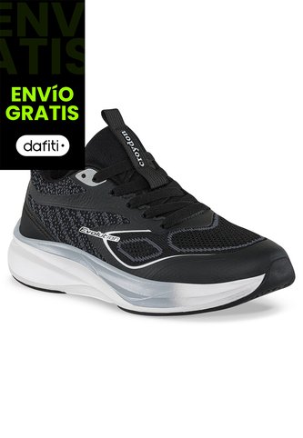 Tenis Running Naki Negro-Gris Croydon Para Mujer Croydon