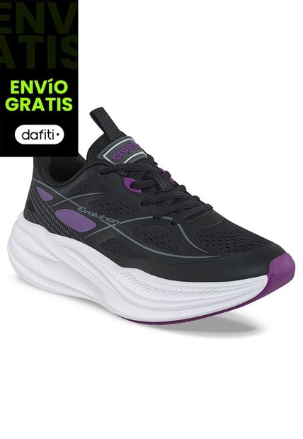 Tenis Running Xudok Negro Croydon Para Mujer
