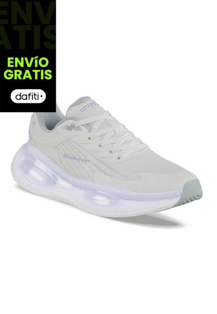 Tenis Running Pxal Blanco-Lila Croydon Para Mujer