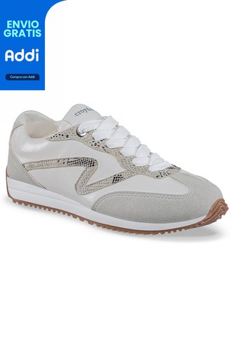 Tenis Urbanos Quimbaya Blanco-Gris Croydon Para Mujer Croydon