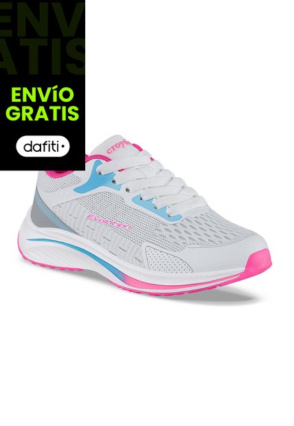 Tenis Running Tixmar Blanco-Fucsia Para Niña Croydon