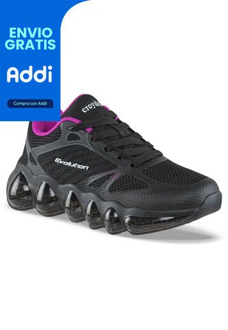 Tenis Running Sitalo Negro-Fucsia Croydon Para Niña Croydon