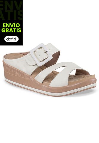 Sandalias Tacón Belkys Blanco Croydon Para Mujer Croydon