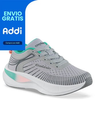 Tenis Running Xodili Gris Croydon Para Niña Croydon