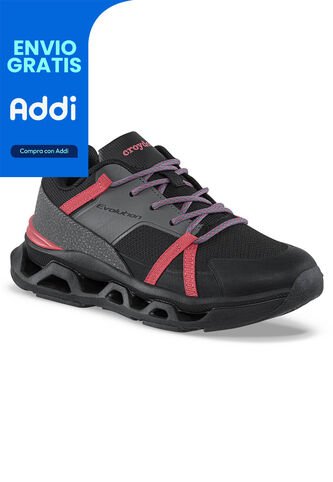 Tenis Running Manrol Negro-Negro Croydon Para Niña Croydon