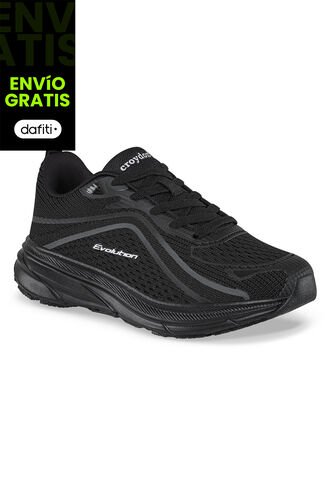 Tenis Running Tibble Negro-Negro Para Mujer Croydon Croydon
