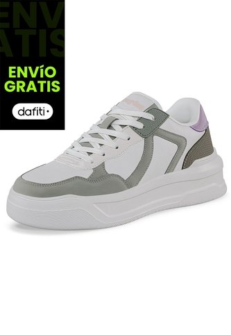 Tenis Casuales Danz Beige-Verde Croydon Para Mujer Croydon