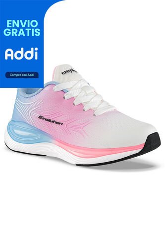 Tenis Running Onder Blanco-Rosa Croydon Para Niña Croydon