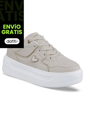 Tenis Casuales Mefos Beige Croydon Para Mujer Croydon