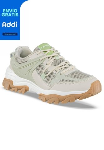 Tenis Urbanos Yniver Verde Claro Croydon Para Mujer Croydon