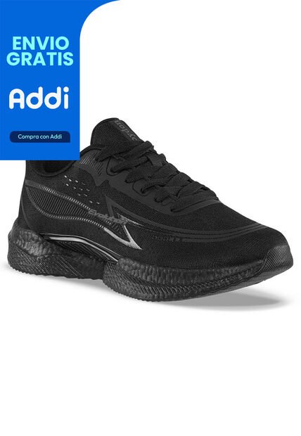 Tenis Running Minul Negro-Negro Croydon Para Mujer