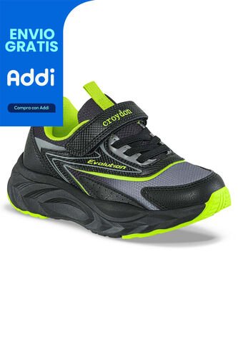Tenis Running Repal Negro Croydon Para Niño Croydon