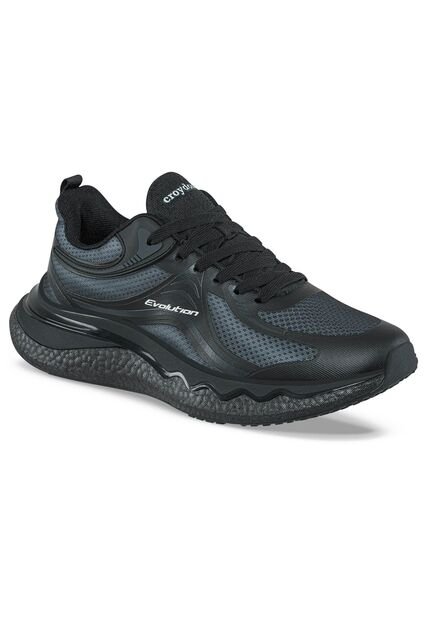 Tenis Running Vira Negro-Negro Croydon Para Hombre