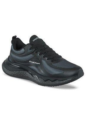 Tenis Running Vira Negro-Negro Croydon Para Hombre