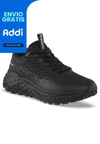 Tenis Trail Running Libir Negro-Negro Croydon Para Hombre Croydon