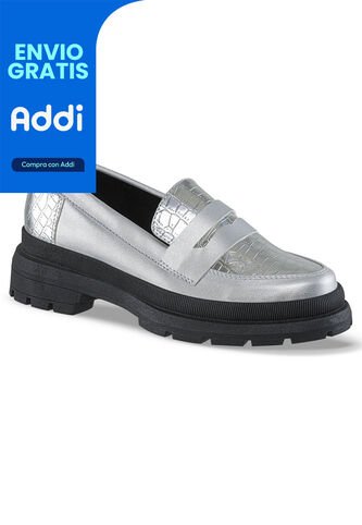 Mocasines Lyrica Plata Croydon Para Mujer Croydon