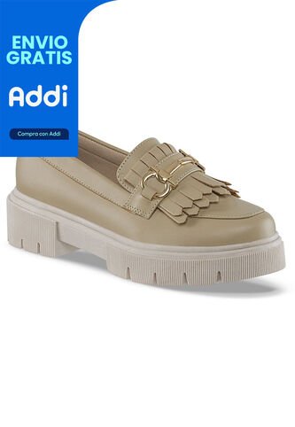 Mocasines Florist Beige Croydon Para Mujer Croydon