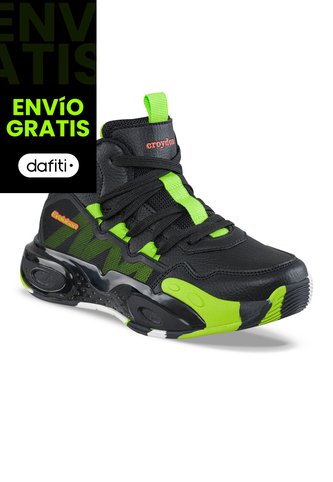 Tenis Running Derat Negro Croydon Para Niño Croydon